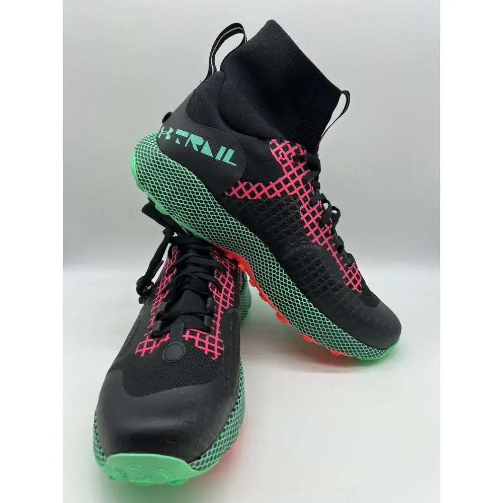 Under Armour HOVR Ridge Trek Black Chestnut Red Green 3025581-001 Men's Size 13